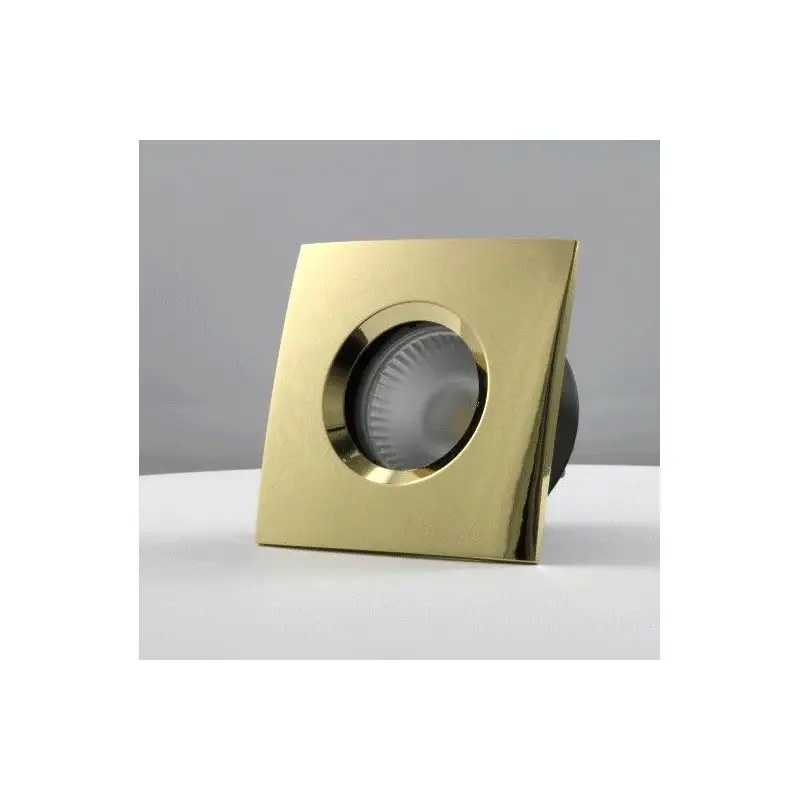 Spot encastrable collerette carrée chanfrein SPLIT - Or brillant