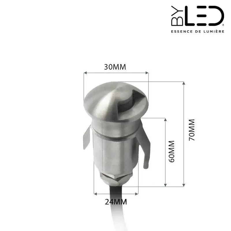 Spot LED encastré de sol Balise inox 0.6W - 12V - QINOX 30 mm