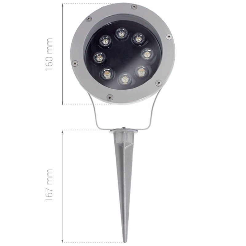 Spot LED à piquer 8 W - Spike 8 - RGB + Blanc chaud