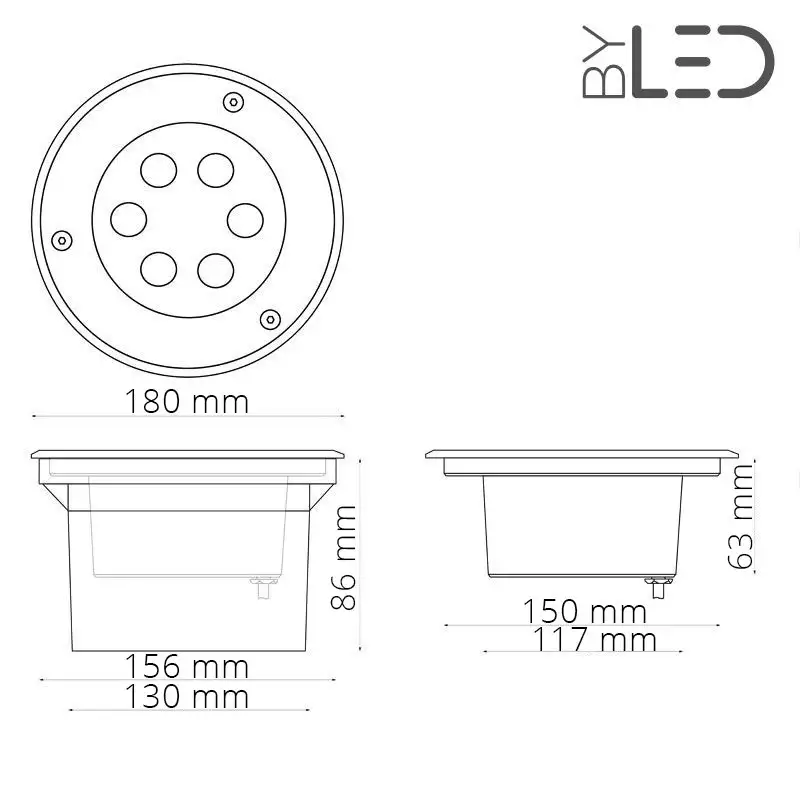 Spot LED encastré de sol inox 24V 8W - Terra 8 – RGB + Blanc chaud