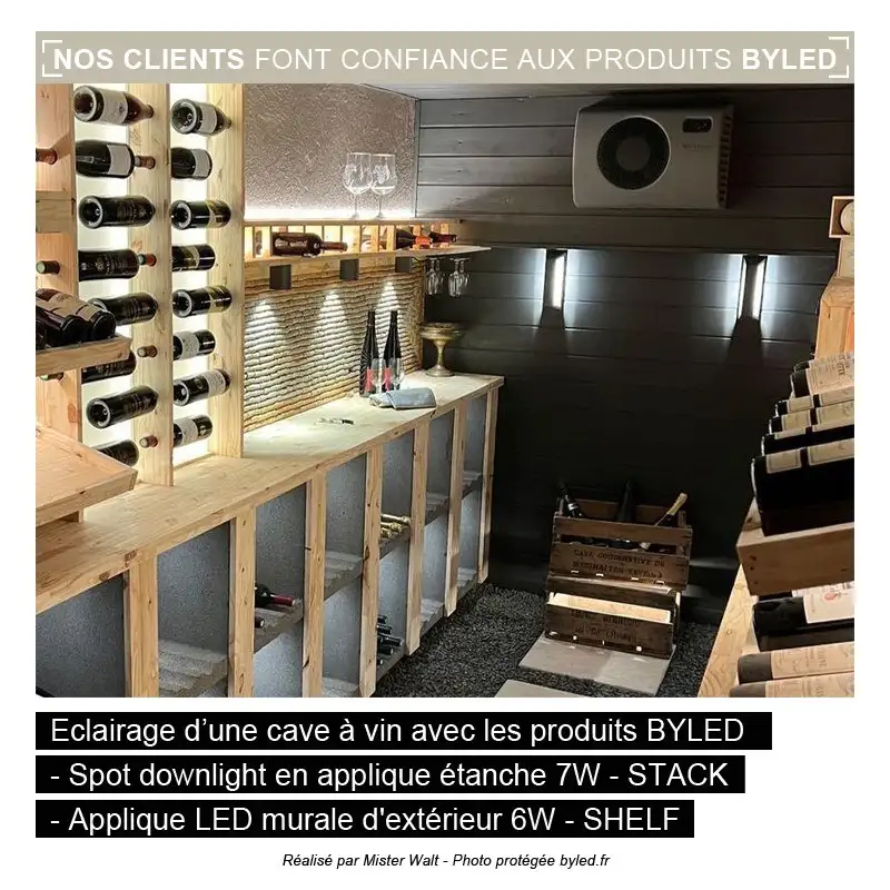 Spot downlight en applique étanche 7W - Gris clair - STACK Spot downlight en applique étanche 7W - Gris clair - STACK