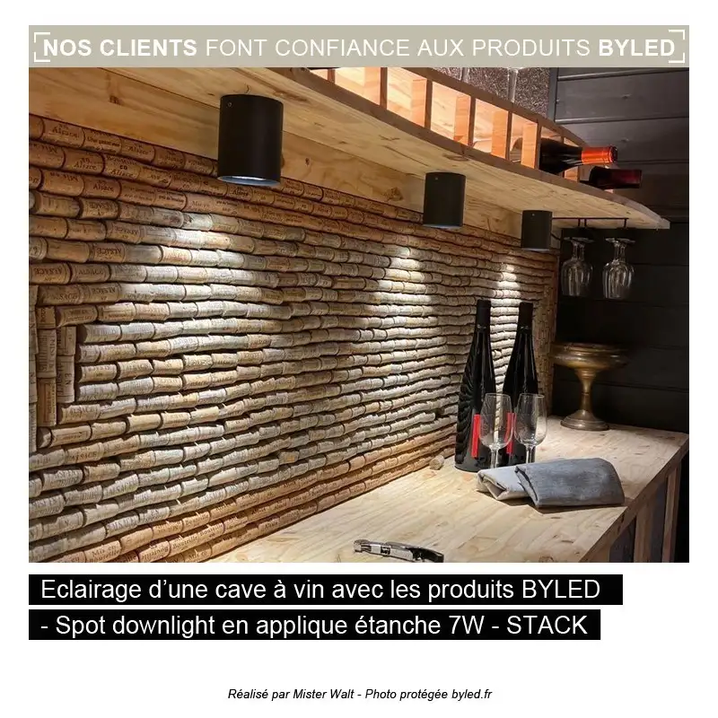 Spot downlight en applique étanche 12W - Anthracite - STACK