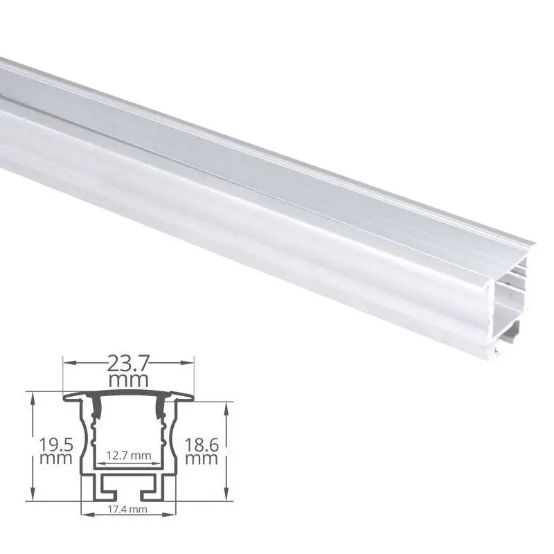 Profilé aluminium encastrable pour ruban LED - E05 Blanc - CRAFT