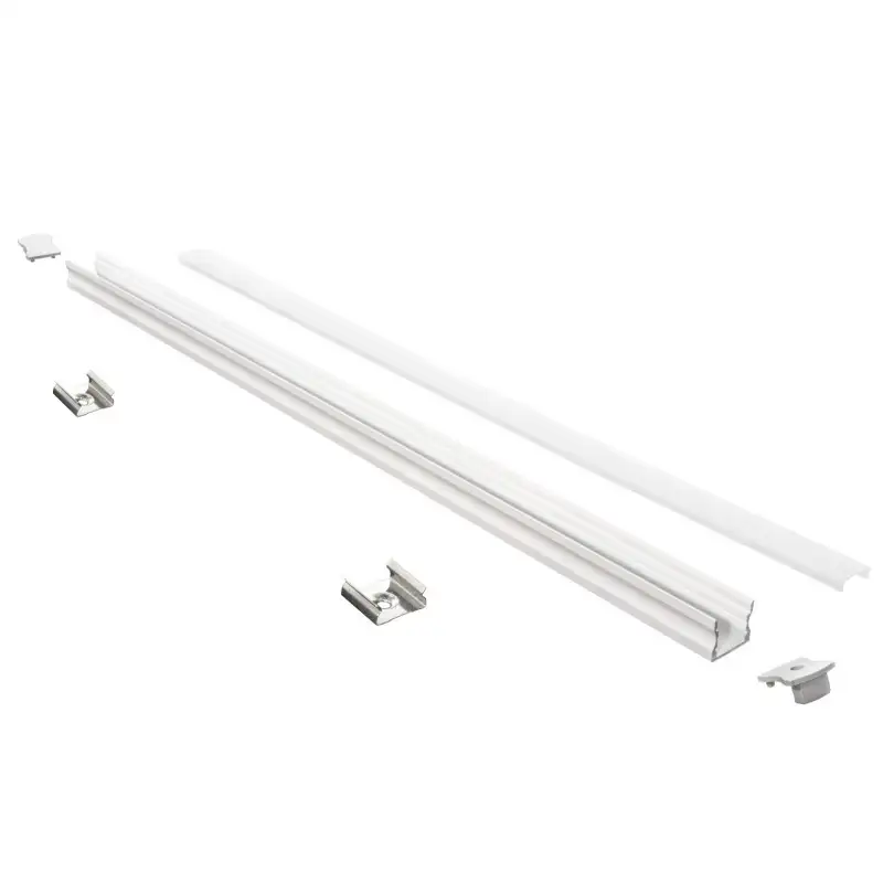 Profilé aluminium blanc en applique pour ruban LED
