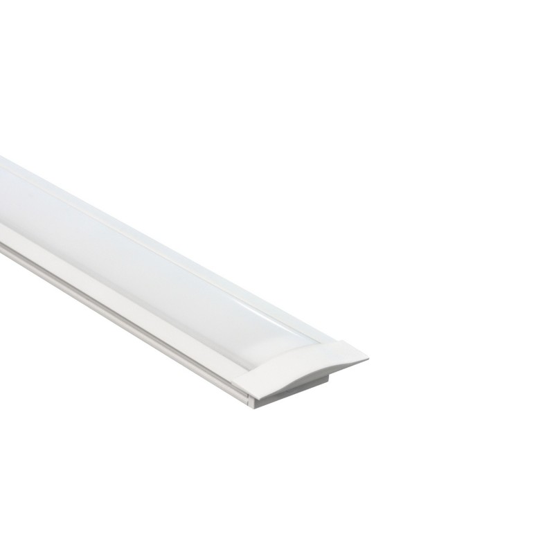 Profilé aluminium blanc encastrable pour ruban LED