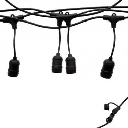 Guirlande 5 mètres IP65 seule - sans câble de départ - sans ampoule E27