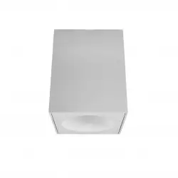 Applique GU10 cubique pour plafond - RT2020 - IP65 - Blanc Sablé - RUBYK