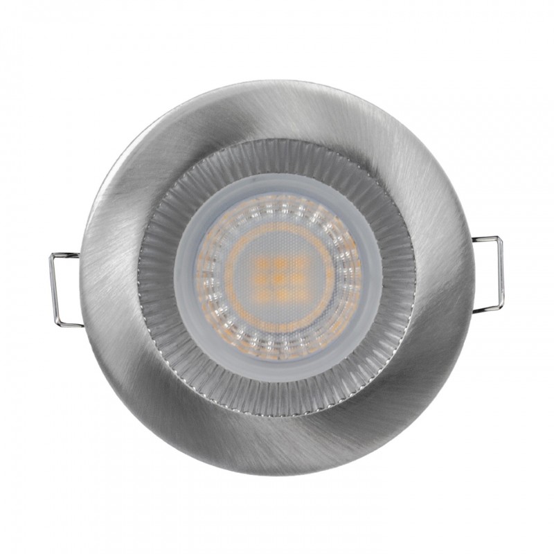 Spot encastrable anti-éblouissement nickel satiné IP20 pour LED GU10 – DEEEN