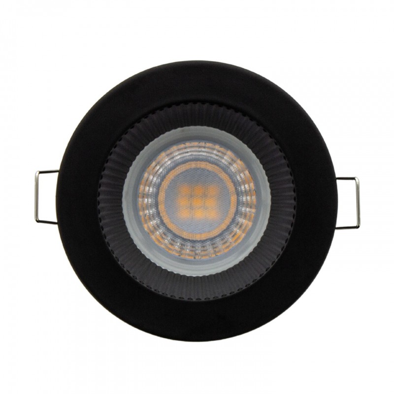 Spot encastrable anti-éblouissement noir mat IP20 pour LED GU10 – DEEEN
