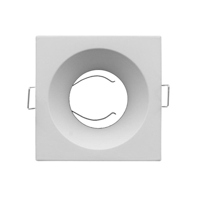 Spot encastrable IP20 pour LED GU10 - DEEEP carré - Blanc mat