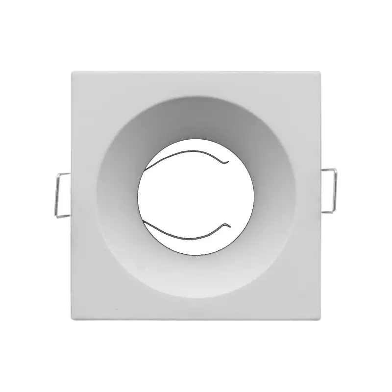 Spot encastrable IP20 pour LED GU10 - DEEEP carré - Blanc mat