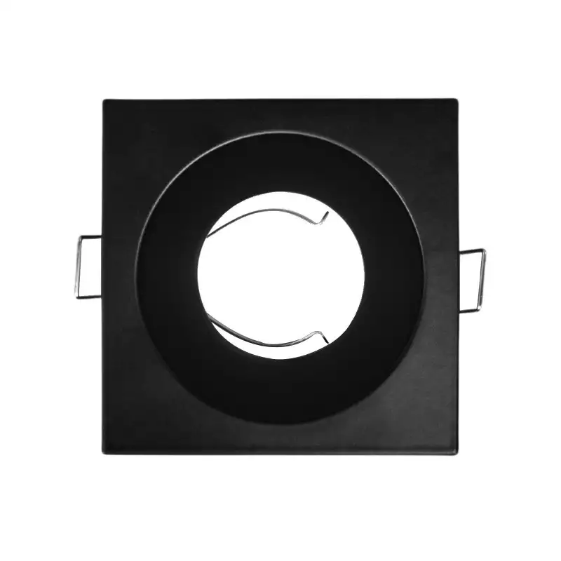 Spot encastrable IP20 pour LED GU10 - DEEEP carré - Noir mat