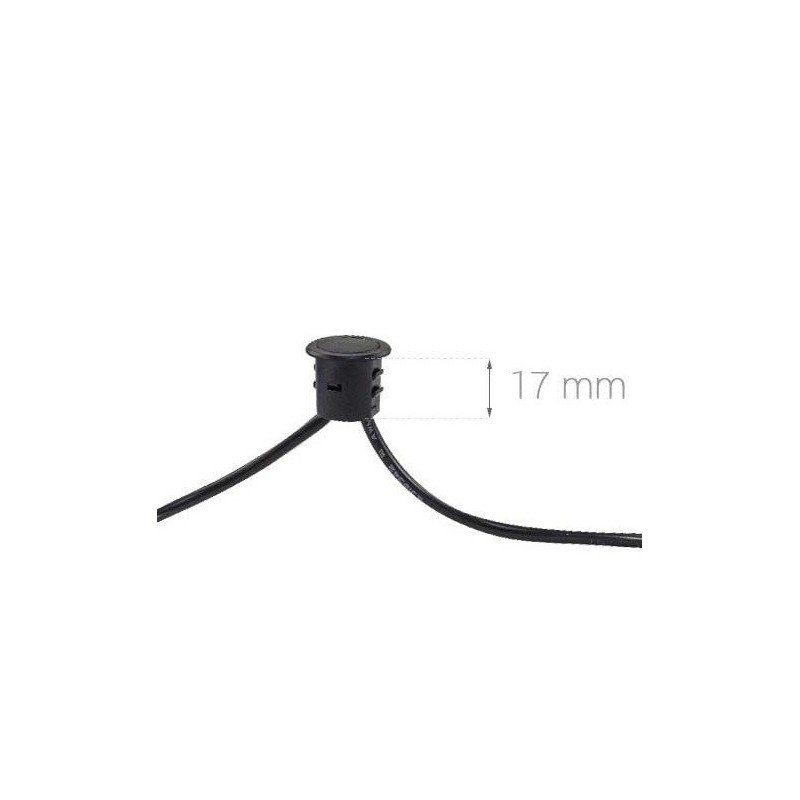 Interrupteur sensitif encastrable noir pour ruban LED