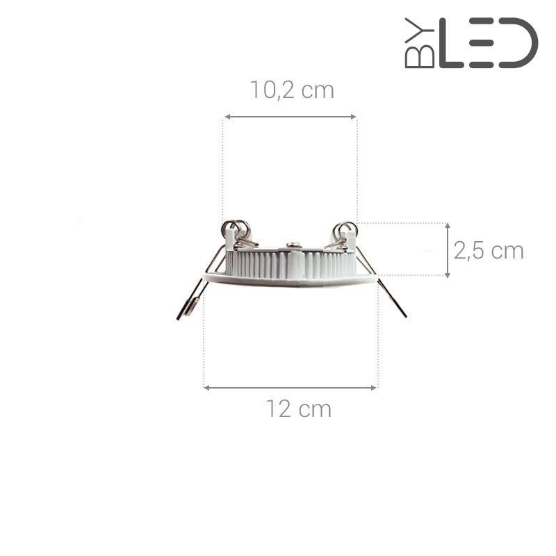 Dalle LED ronde 6 W encastrable - extra plate - SUNNY-6