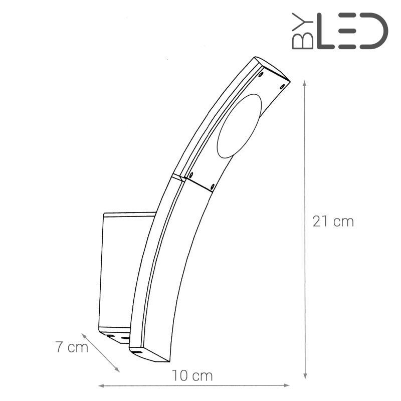 Applique LED murale extérieure anthracite - 6W - 230V - PROME