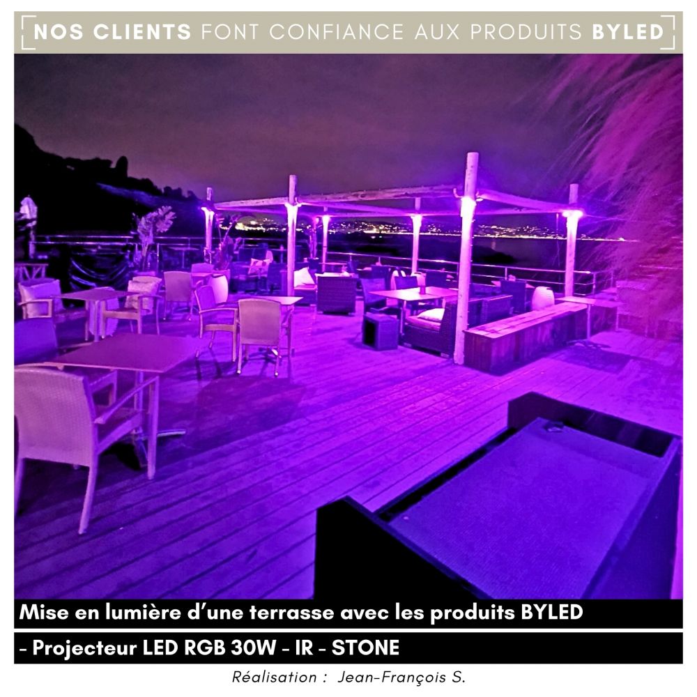 Projecteur LED RGB - 30W - 230V - Noir - STONE - Vue supplémentaire