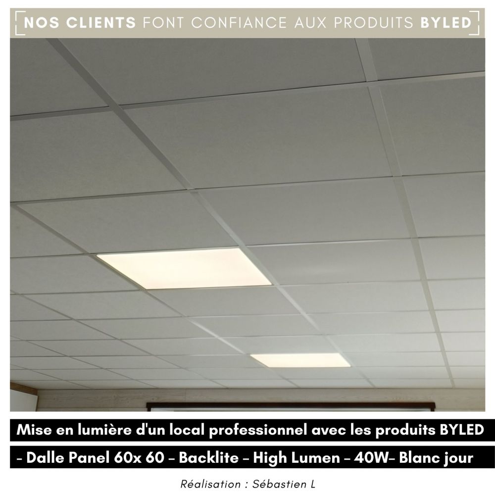 Dalle LED 60x60 - UGR19 - 100lm/W - Blanc jour 4000K - 40W - 230V - SPACE - Vue supplémentaire