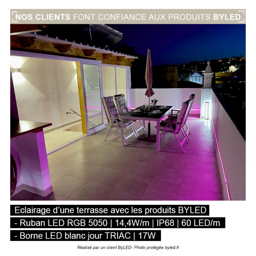 Borne LED extérieure - 17W - 61 cm - 230V - Anthracite - TRIAC - Vue supplémentaire