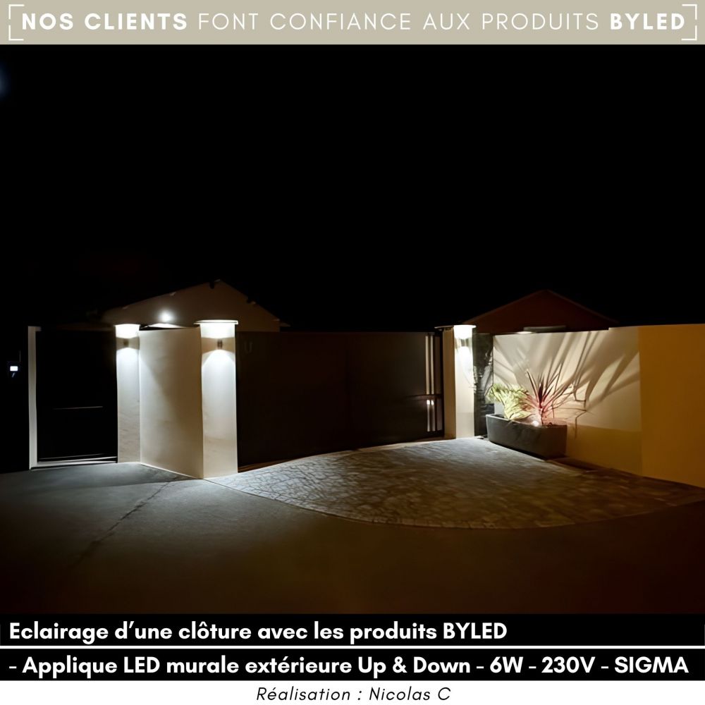 Applique LED murale extérieure Up & Down - 6W - 230V - Anthracite - SIGMA - Vue supplémentaire