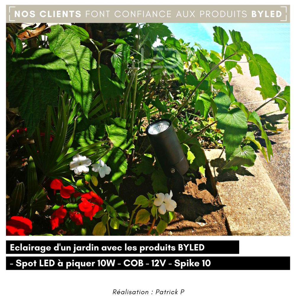 Spot LED COB à piquer - 10W - 12V - Noir - SPIKE 10 - Vue supplémentaire