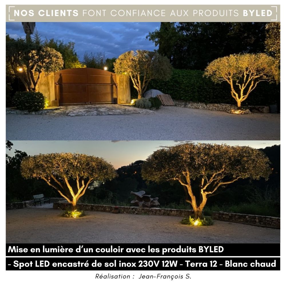 Spot LED encastré de sol - 12W - 230V - Inox - TERRA 12 - Vue supplémentaire