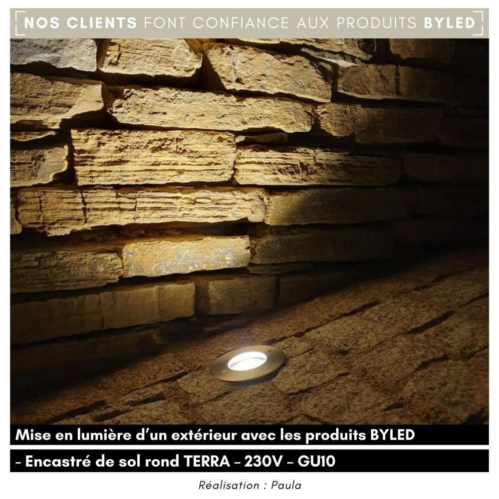 Spot LED encastré de sol rond sans GU10 - 230V - TERRA GU10 - Vue supplémentaire