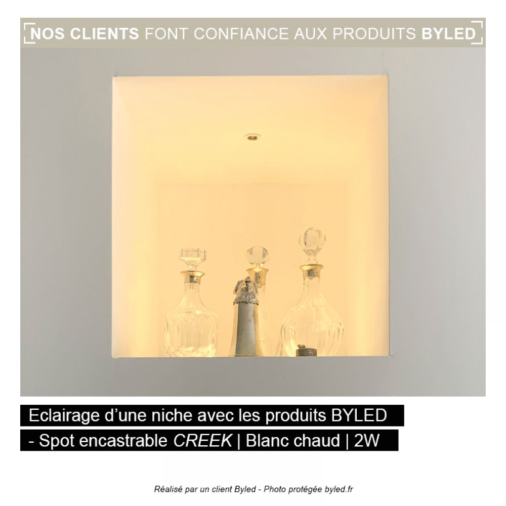 Mini spot LED encastrable anti-éblouissement 2W - Creek - Vue supplémentaire