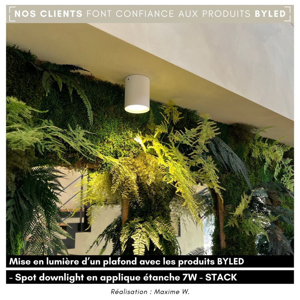 Spot LED downlight en applique extérieur - 7W - 230V - Blanc - STACK - Vue supplémentaire