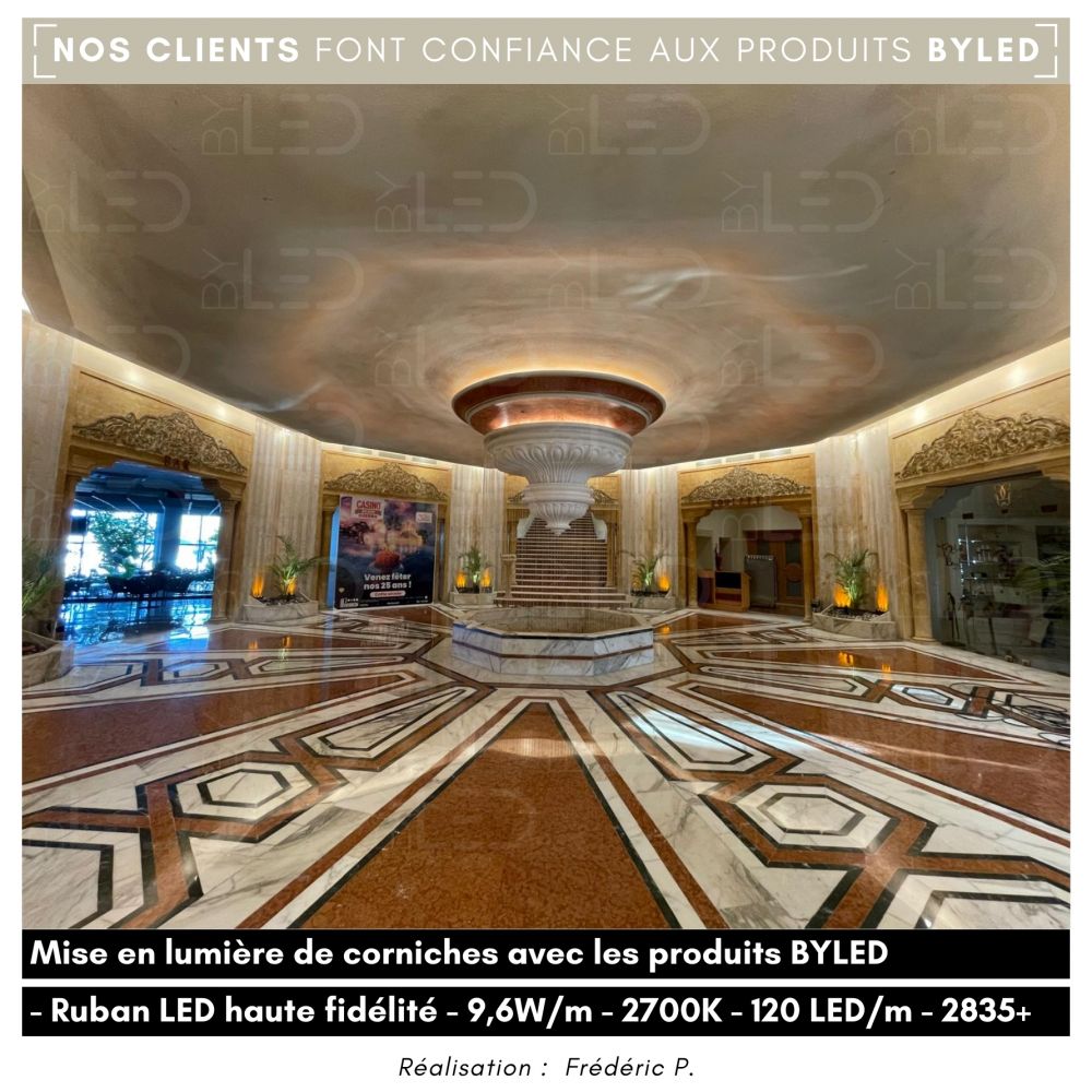 Ruban LED haute fidélité - 9,6W/m - IP20 - Blanc - 120 LED/m - 2835+ - 5m - 24V - Vue supplémentaire