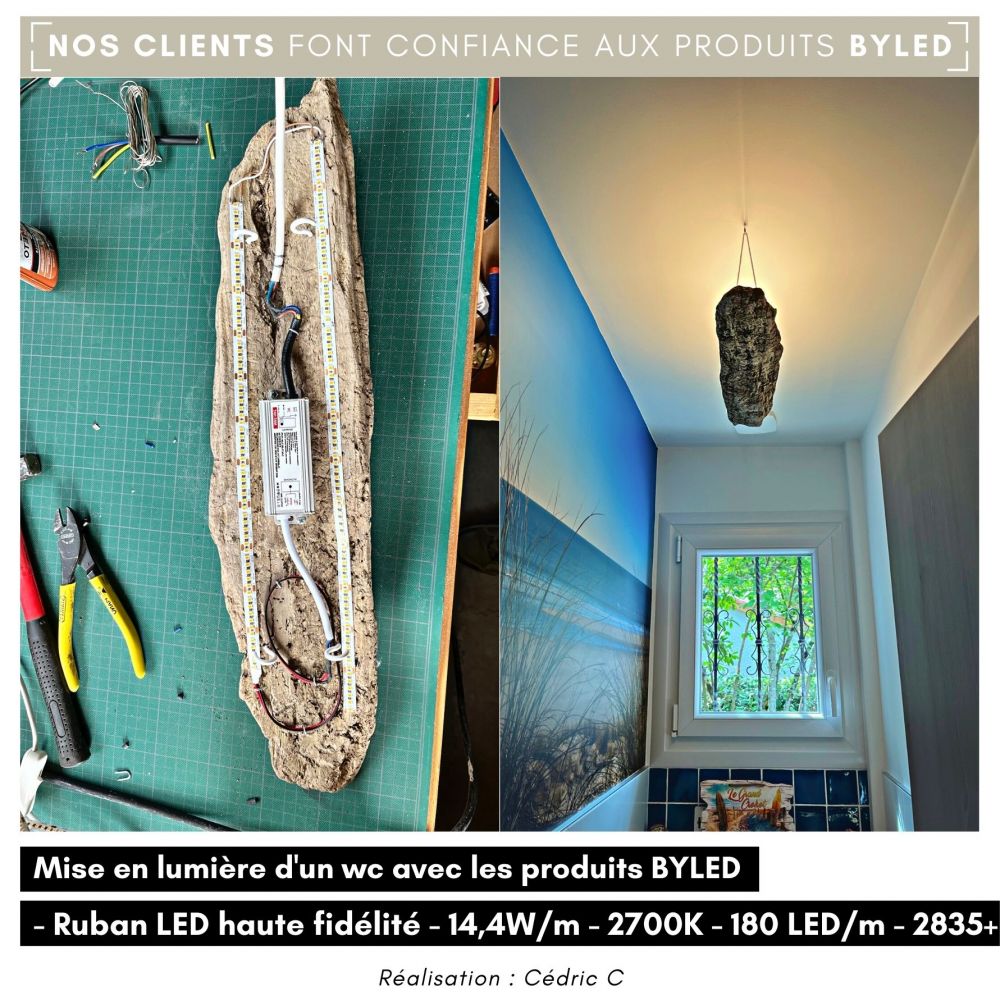 Ruban LED haute fidélité - 14,4W/m - IP20 - Blanc - 180 LED/m - 2835+ - 5m - 24V - Vue supplémentaire