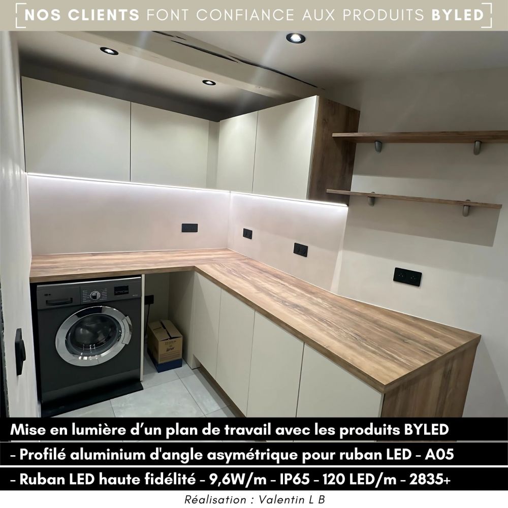 Ruban LED haute fidélité - 9,6W/m - IP65 - Blanc - 120 LED/m - 2835+ - 5m - 24V - Vue supplémentaire