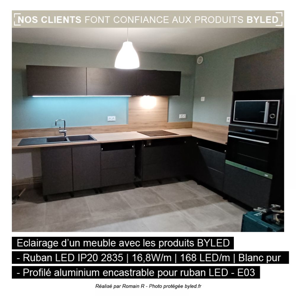 Profilé aluminium encastrable pour ruban LED - E03 - CRAFT - Vue supplémentaire