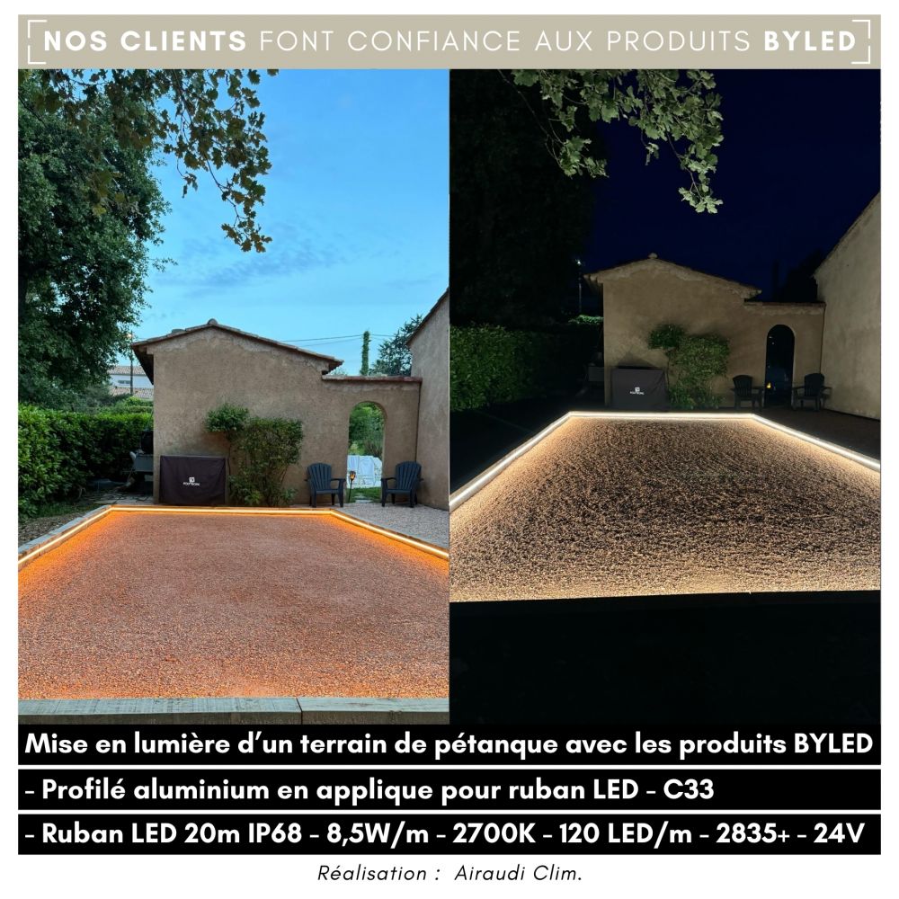 Ruban LED XL 20 mètres IP68 - 8,5W/m - Blanc - 120 LED/m - 2835+ haute fidélité - 24V - Vue supplémentaire