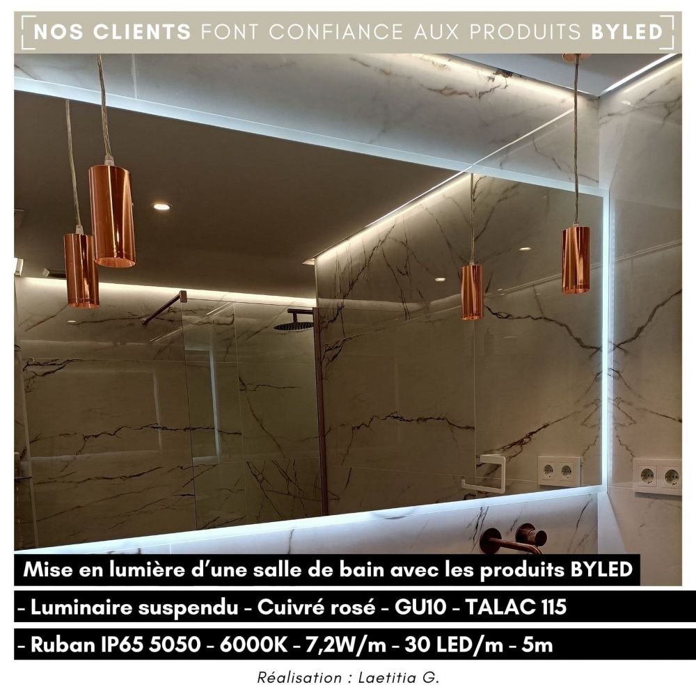 Luminaire suspendu - Cuivre rosé - GU10 - TALAC 115 - Vue supplémentaire