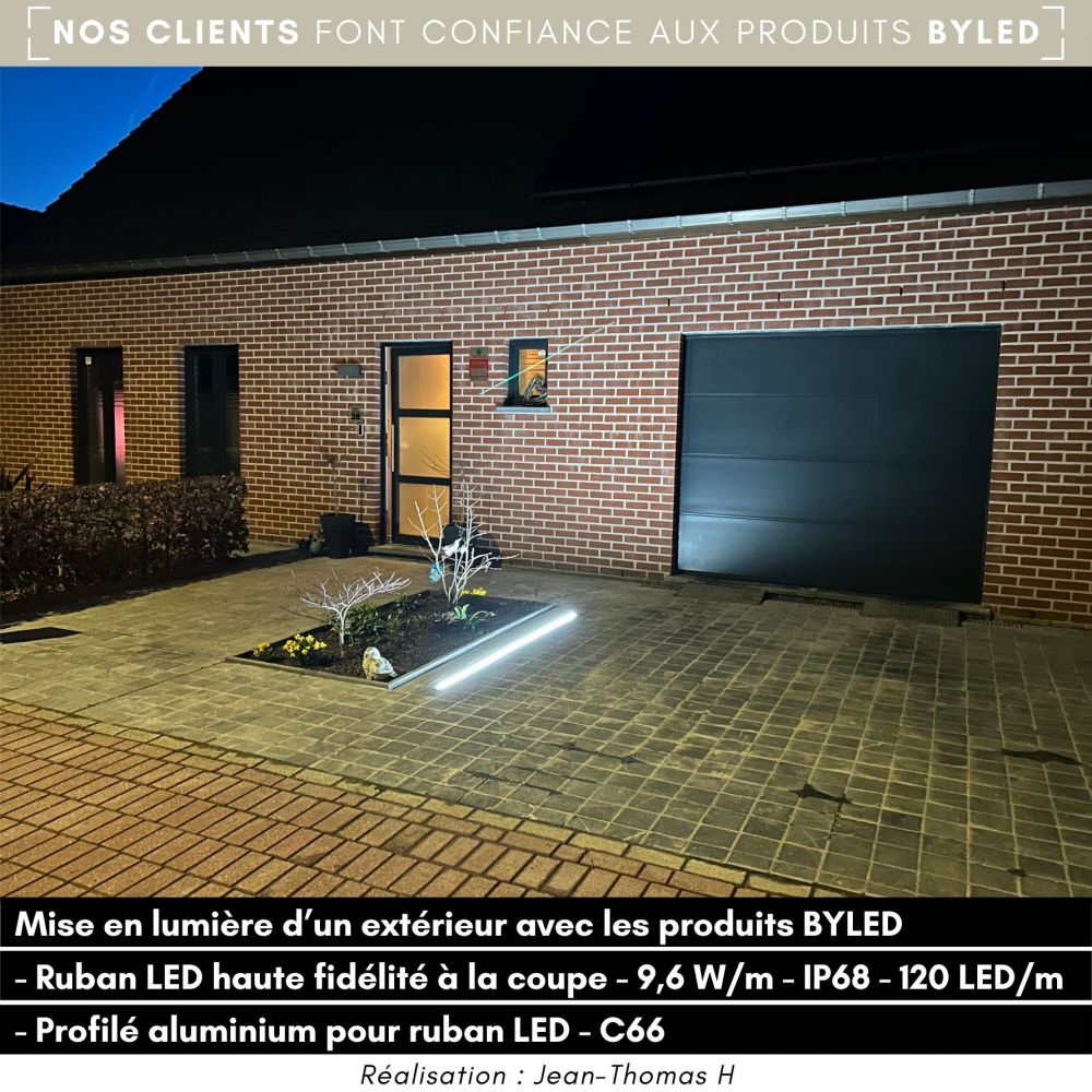 Ruban LED haute fidélité à la coupe - 9,6 W/m - IP68 - Blanc - 120 LED/m - 24V - Vue supplémentaire