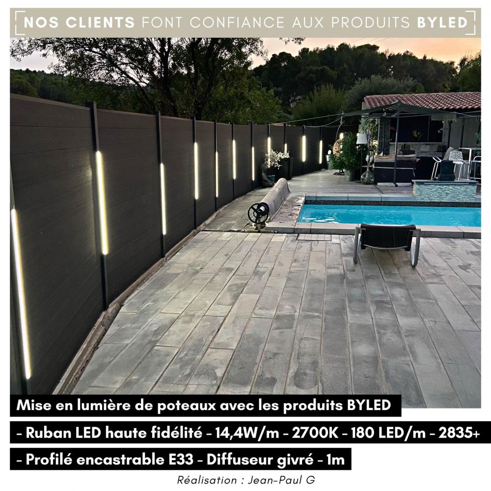 Profilé aluminium encastrable pour ruban LED - E33 - CRAFT - Vue supplémentaire