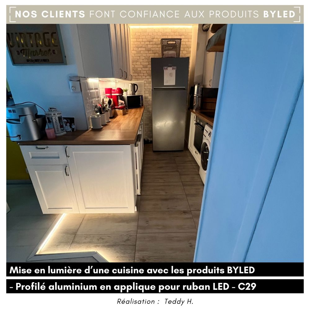 Profilé aluminium en applique pour ruban LED - C29 - CRAFT - Vue supplémentaire