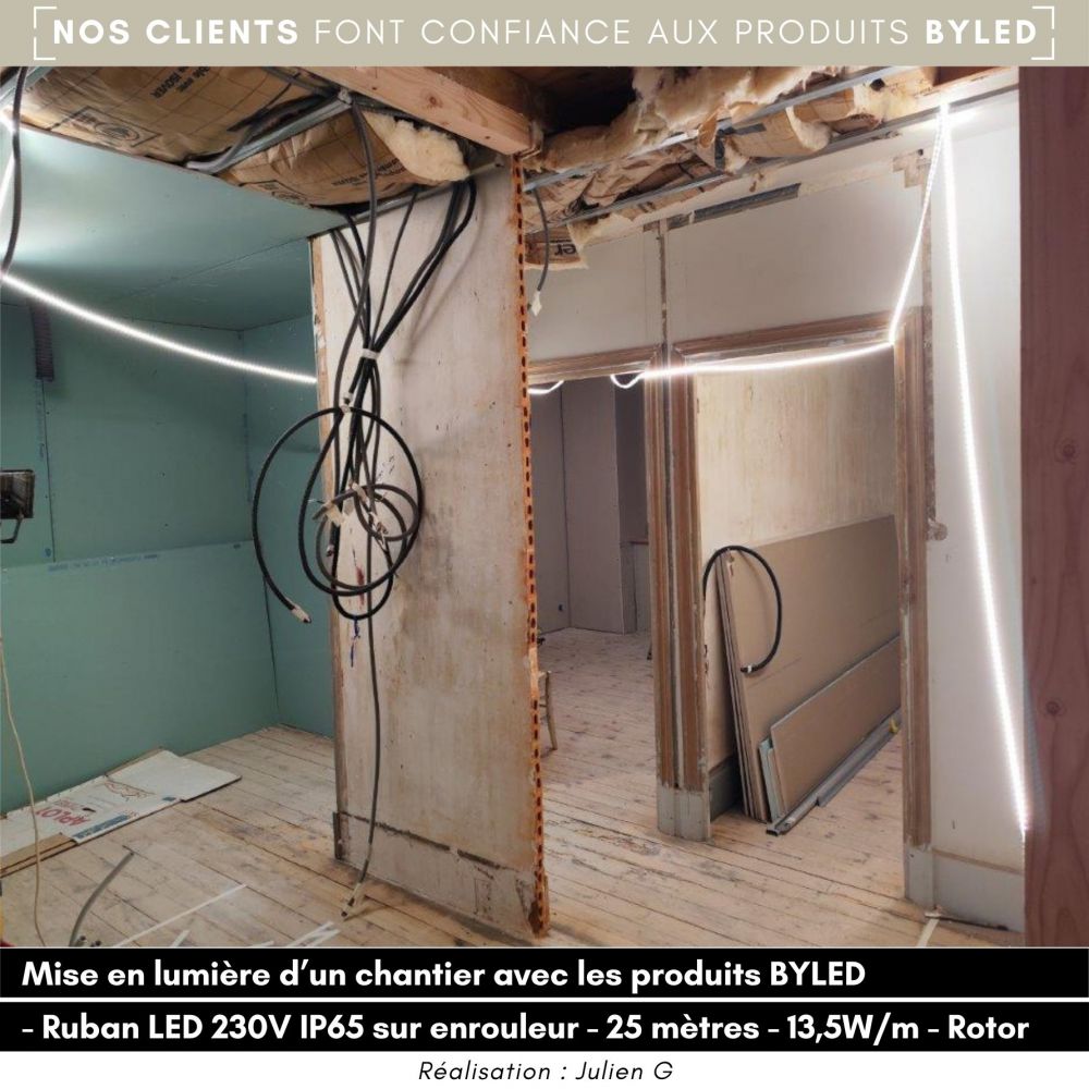 Ruban LED 230V IP65 sur enrouleur - 25 mètres - 13,5W/m - Rotor - Vue supplémentaire