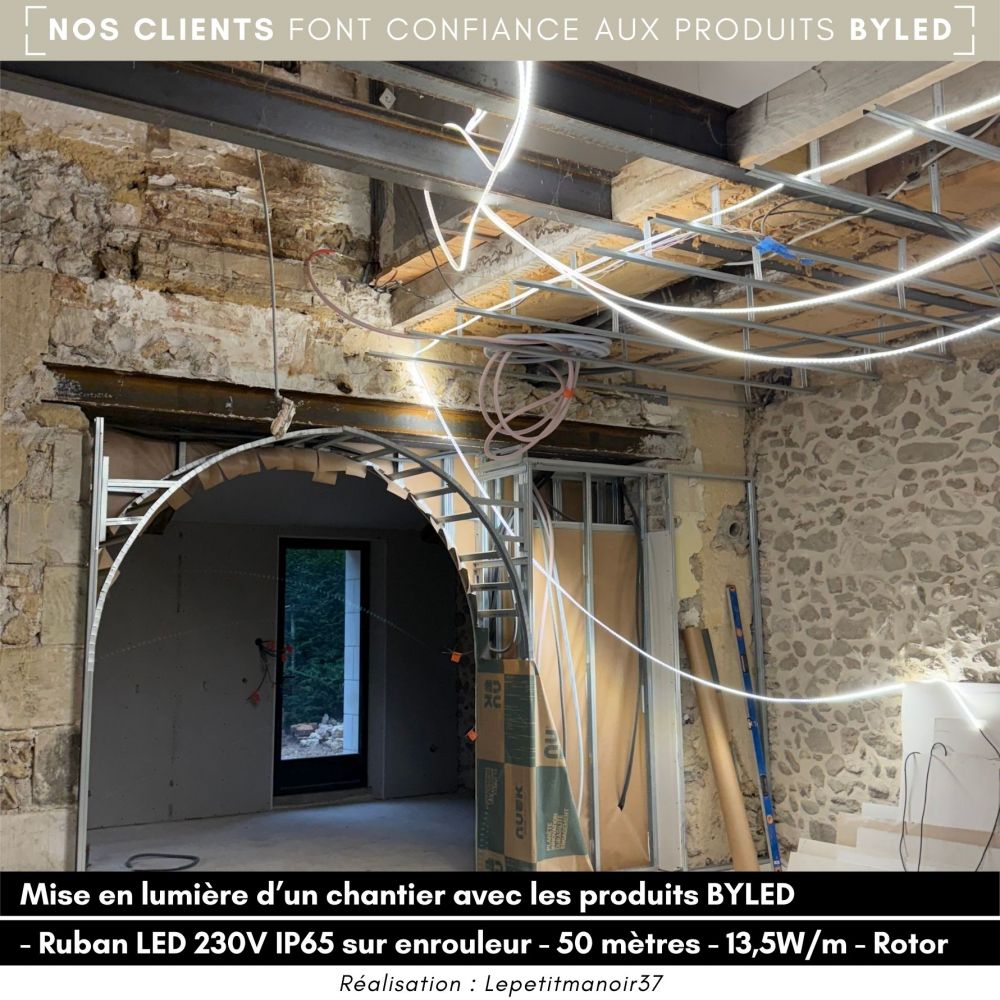 Ruban LED 230V IP65 sur enrouleur - 50 mètres - 13,5W/m - Rotor - Vue supplémentaire