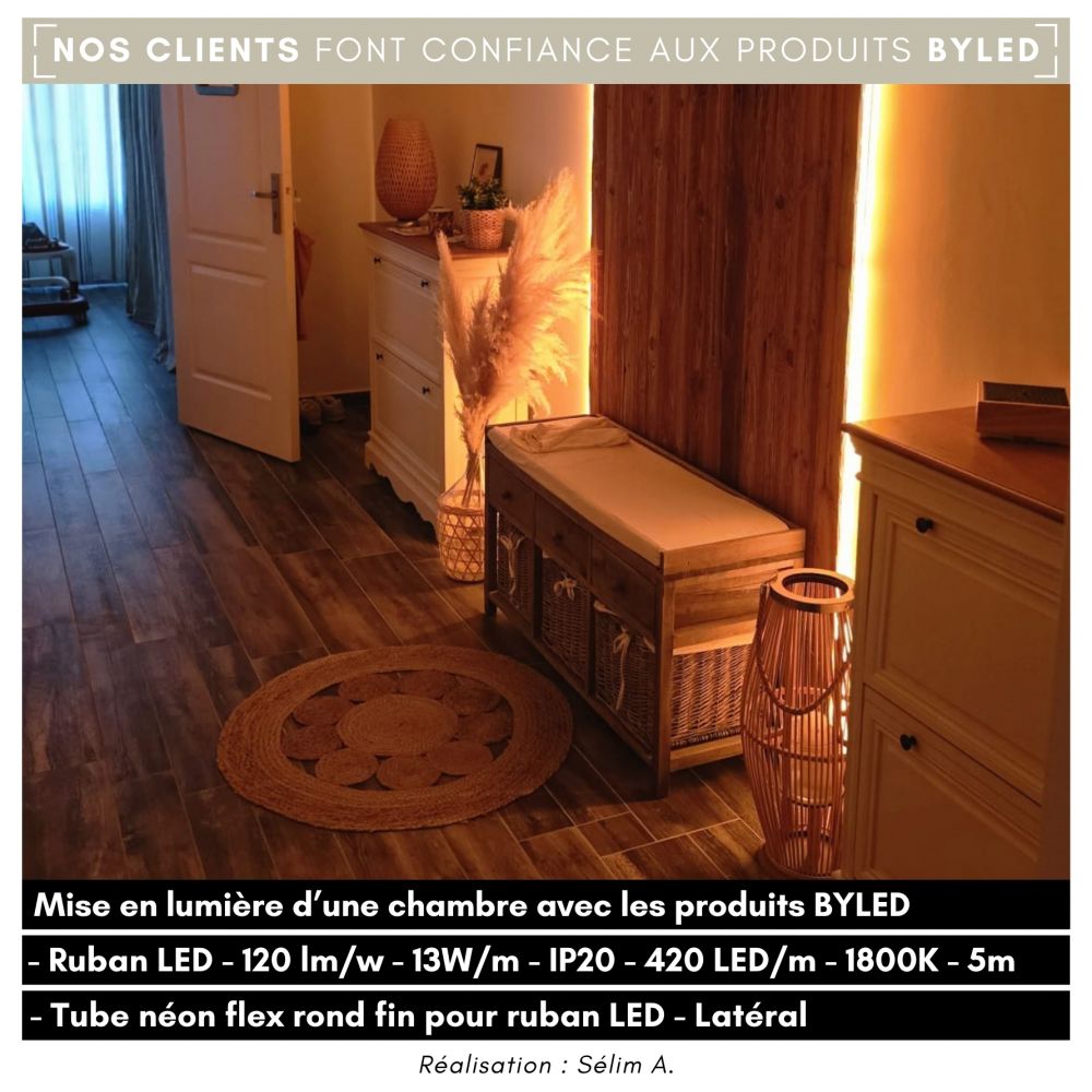 Ruban LED Haute densité (120 lm/w) - 13W/m - IP20 - Blanc - 420 LED/m - 2216+ - 5m - 24V - Vue supplémentaire