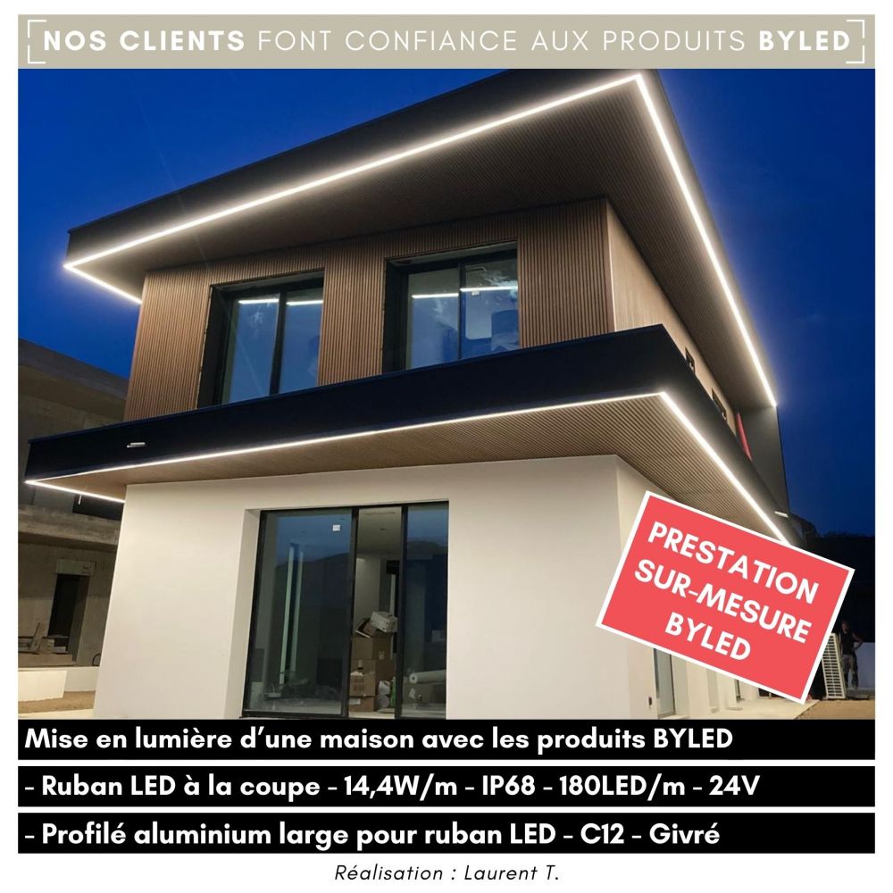 Profilé aluminium large pour ruban LED - C12 - CRAFT - Vue supplémentaire