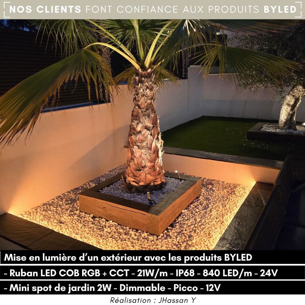 Mini spot de jardin dimmable - 2W - 12V - Corten - PICCO - Vue supplémentaire