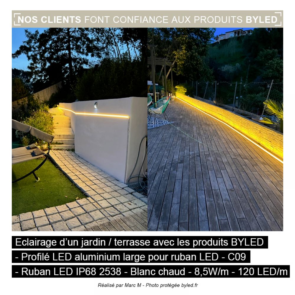 Ruban LED XL 20 mètres IP68 - 8,5W/m - Blanc - 120 LED/m - 2835+ haute fidélité - 24V - Vue supplémentaire
