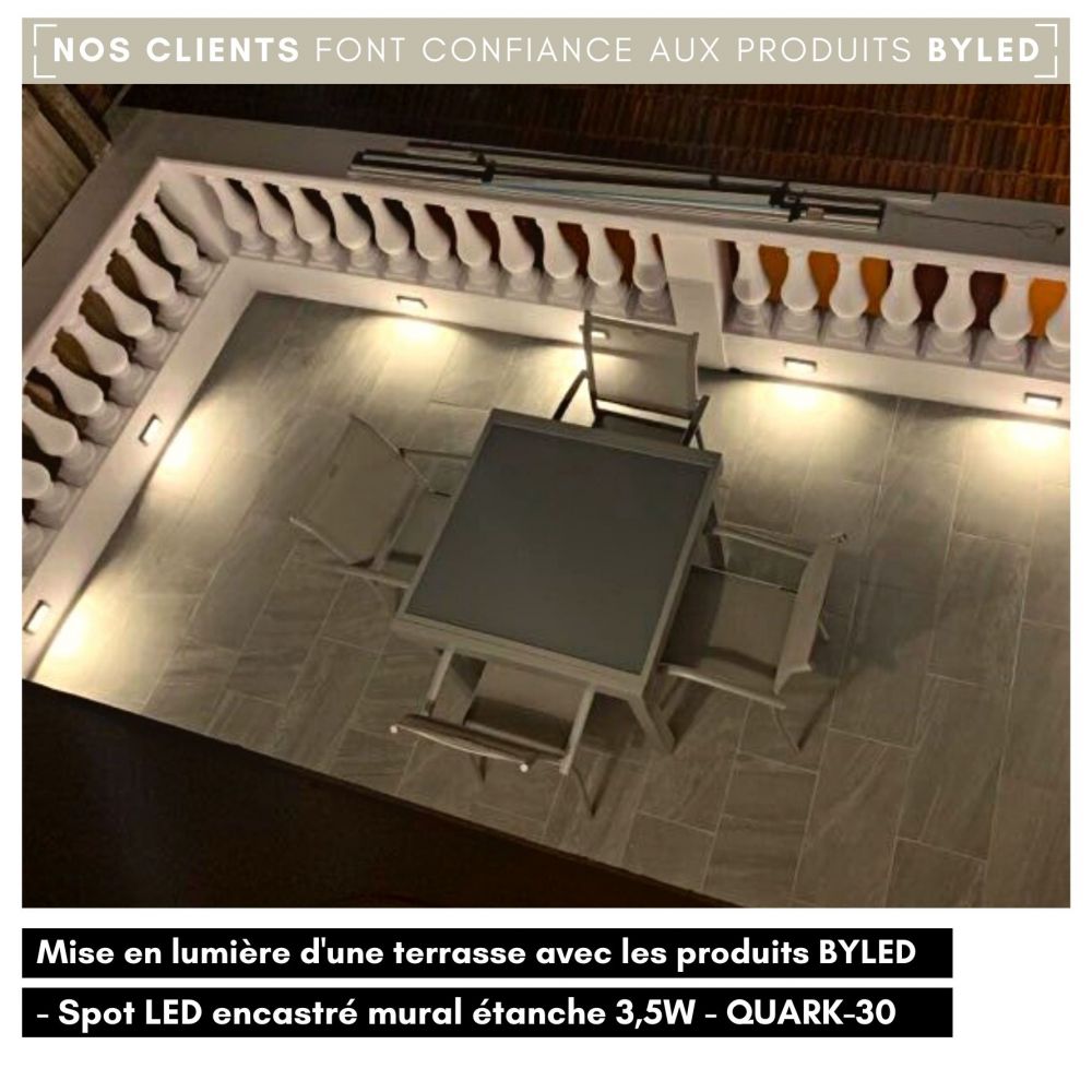 Spot LED encastré extérieure mural - 3,5W - 230V - QUARK 30 - Vue supplémentaire