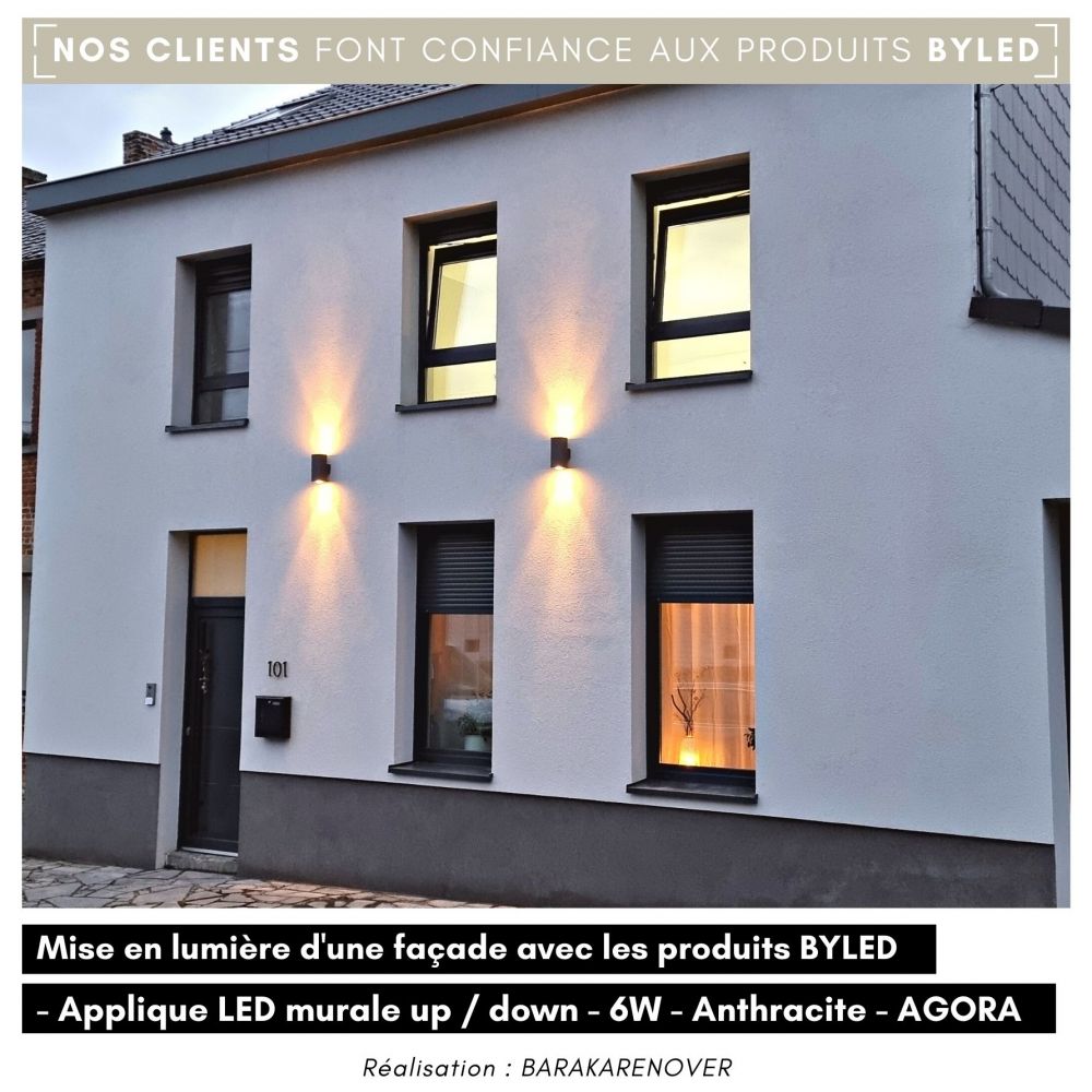 Applique LED murale extérieure Up & Down - 6W - 230V - Anthracite - AGORA - Vue supplémentaire