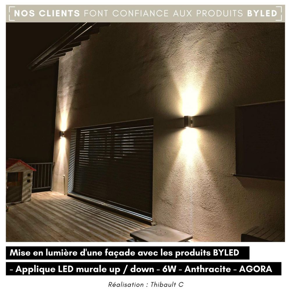 Applique LED murale extérieure Up & Down - 6W - 230V - Anthracite - AGORA - Vue supplémentaire