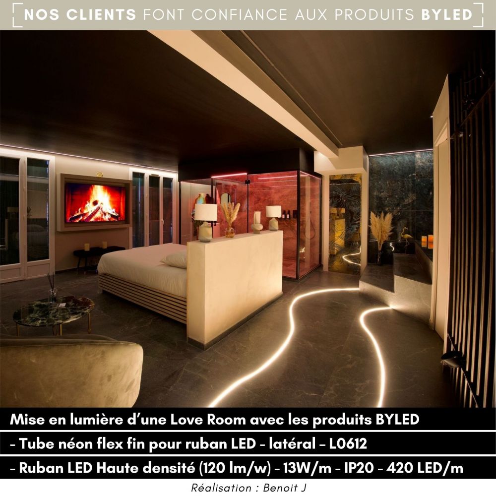 Ruban LED Haute densité (120 lm/w) - 13W/m - IP20 - Blanc - 420 LED/m - 2216+ - 5m - 24V - Vue supplémentaire