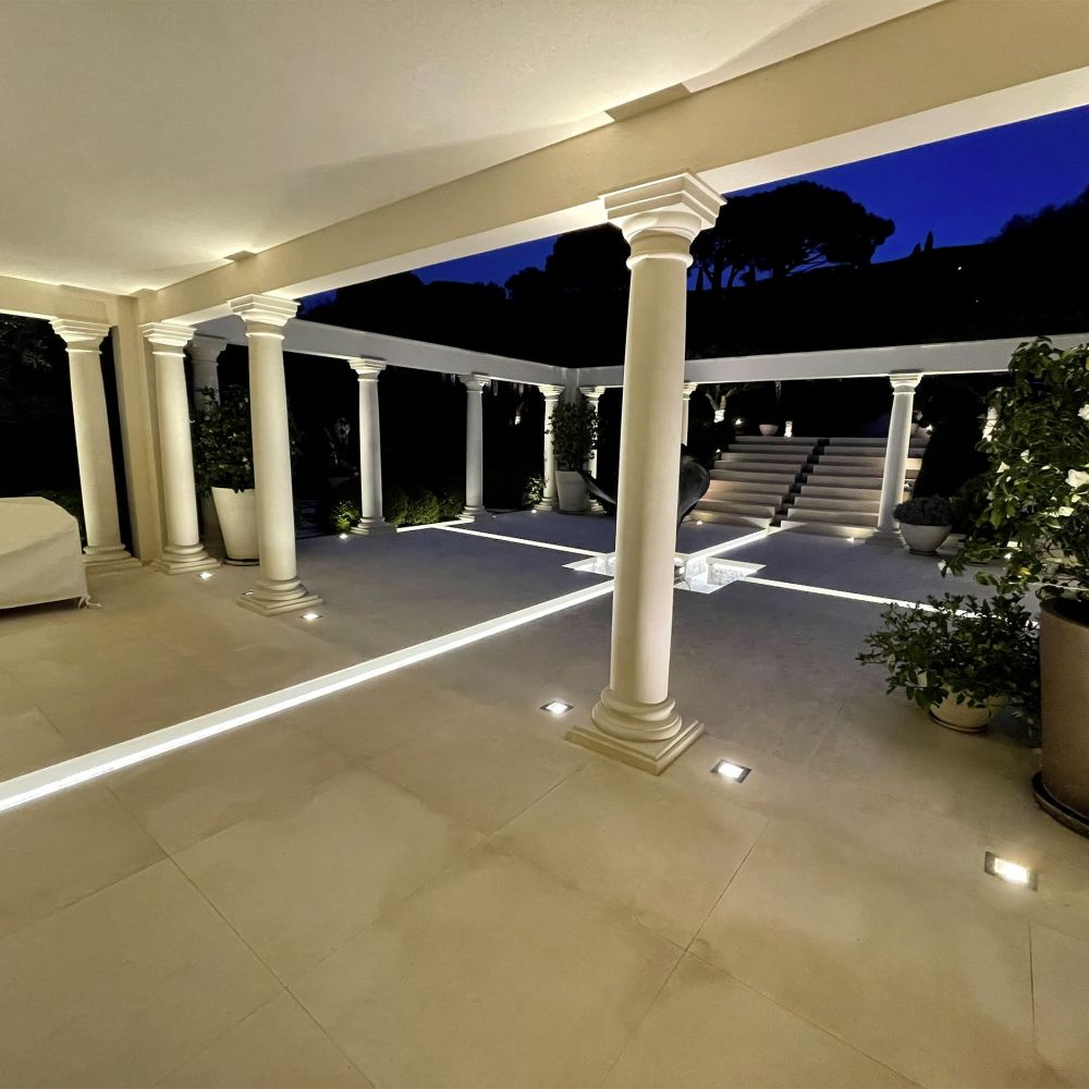 Spot LED encastré de sol carré 170mm - 10W - 230V - Inox - QINOX - Vue supplémentaire