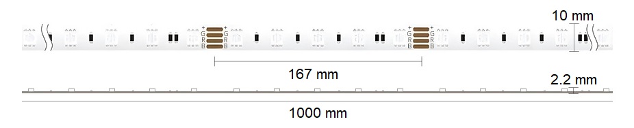 Ruban LED RGB 30 LED/m 24V