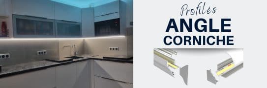 Profilés LED d'angle ou corniche